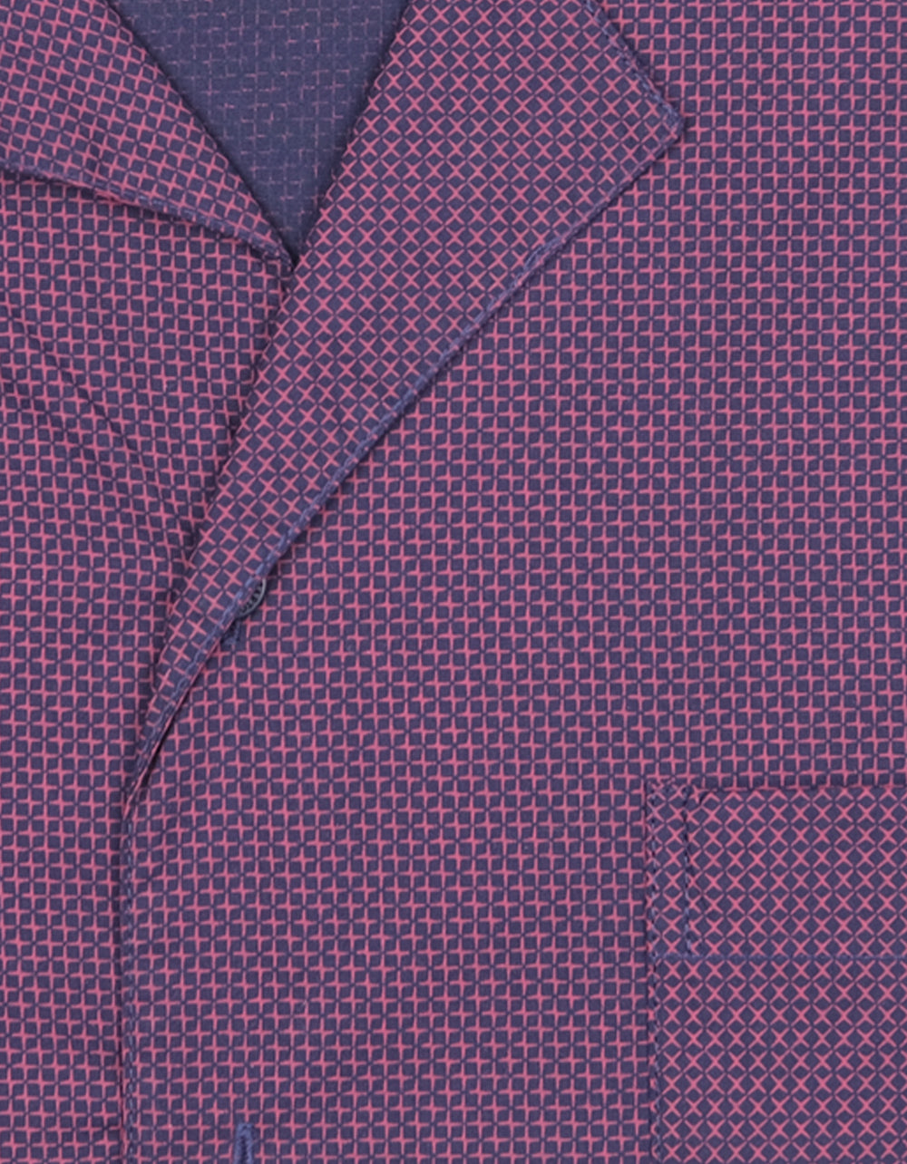 Pijama Manga Corta Azul Oscura  Estampado Cruces Rojas