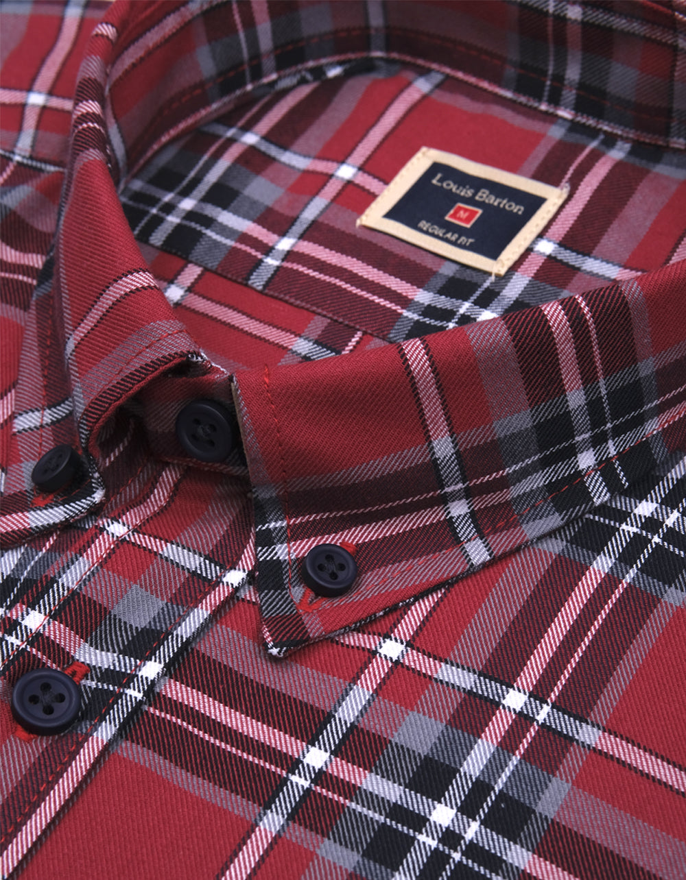 Camisa Leñadora Manga Larga Rloja Rayas Negras - Moldería informal