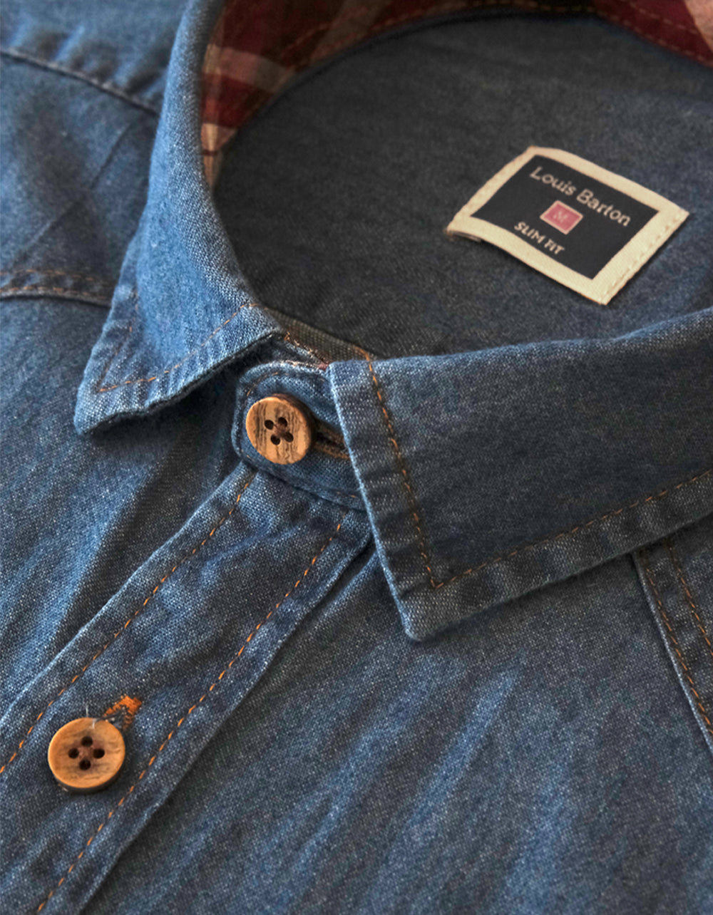 Camisa Índigo Azul Medio - Moldería slim