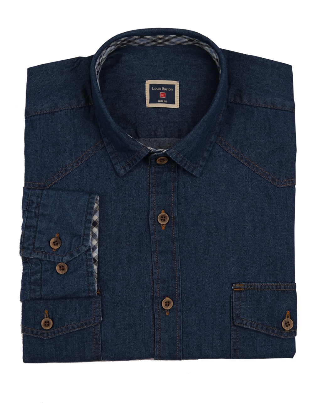 Camisa Índigo Azul Oscuro - Moldería slim