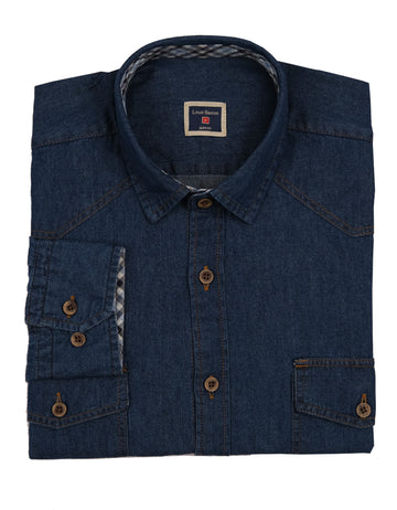 Camisa Índigo Azul Oscuro - Moldería slim