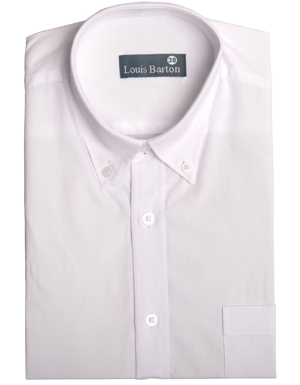 Camisa Manga Corta Solo Fondo Blanca - Moldería clásica