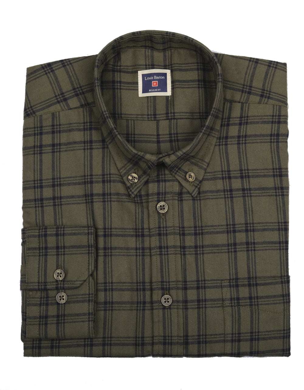 Camisa Leñadora Manga Larga Verde Rayas Negras - Moldería informal