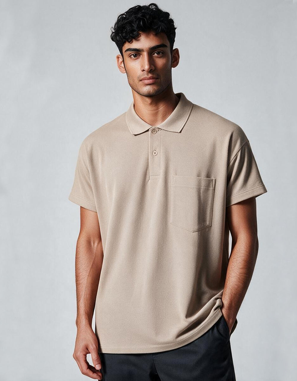 Camiseta Polo Cafe Claro