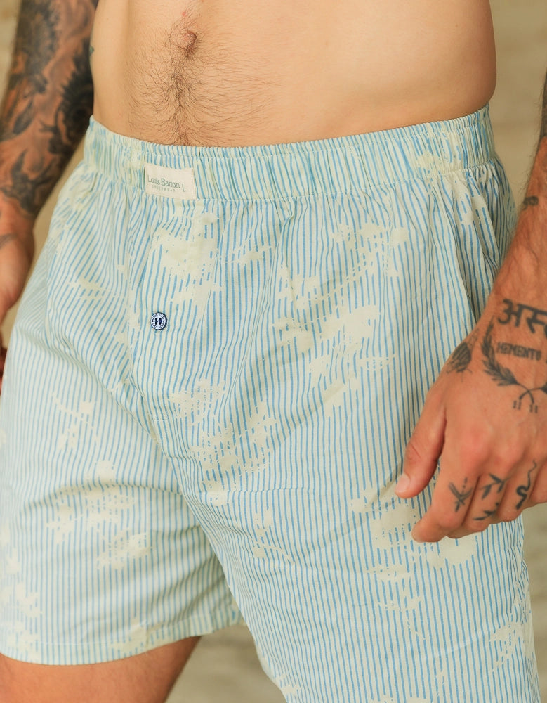 Boxer Verde Rayas Azules